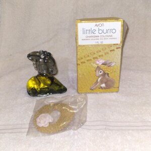 Vintage Avon Little Burro Decanter with Charisma Cologne